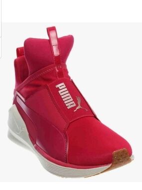 NEW Puma Womens' Fierce Pink Sparkle Stretch Mid Top Slip-On Sneaker Size 8.5